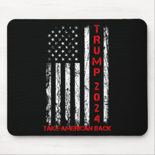 Tapis De Souris Trump 2024 Reprendre l'Amérique Élection Patriotiq