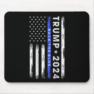 Tapis De Souris Trump 2024 Retour La Ligne Bleue Légère Bleue Amér