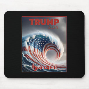 Tapis De Souris Trump 2024 Vague Rouge Tsunami Élections Usa Vote