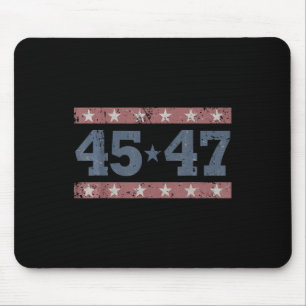 Tapis De Souris Trump 2024 Vintage 45 47 Chemise Drapeau Américain