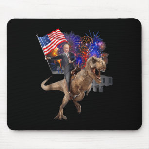 Tapis De Souris Trump À L'Époque D'Un Dinosaure T-rex Soutien À Tr