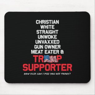 Tapis De Souris Trump Christian White droite républicain sans voix