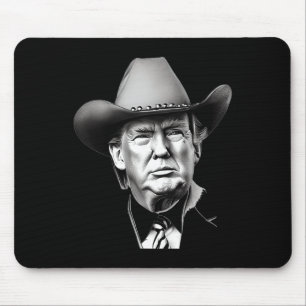 Tapis De Souris Trump Cow-boy Président Occidental Vous Me Manquez