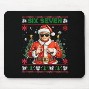 Tapis De Souris Trump dit 67 Meme Six Seven Drôle Noël Laid