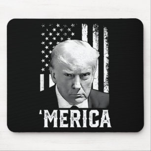 Tapis De Souris Trump est heureux 4 juillet Trump Dons du drapeau 