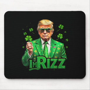 Tapis De Souris Trump Je suis Rizz Saint-Patrick Chanceux Shamrock