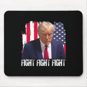 Tapis De Souris Trump Luttez Luttez Luttez Drapeau Américain Donal