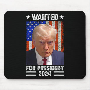 Tapis De Souris Trump Mug Tiré Recherché Aux États-Unis Président 