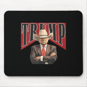 Tapis De Souris Trump Occidental Cowboy Tee Take America Back Trum