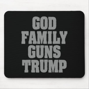 Tapis De Souris Trump Patriotique Dieu Famille Armes Trump