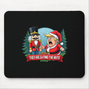 Tapis De Souris Trump Santa Claus Avec Casse-Noisette Ils Mangent