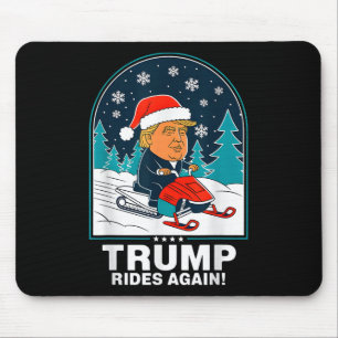 Tapis De Souris Trump se déplace à nouveau motoneige amusant hiver