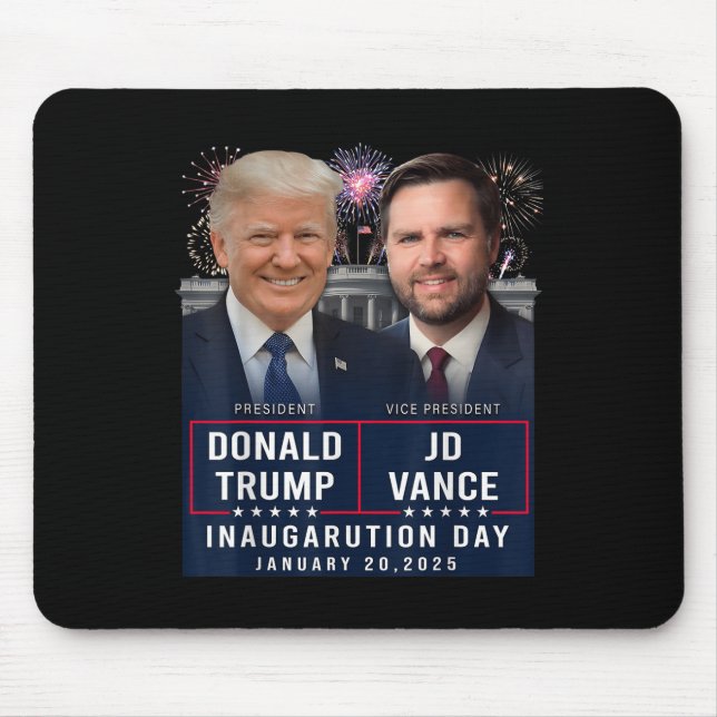 Tapis De Souris Trump Vance Inauguration Day 2025 Donald Trump Jd (Devant)