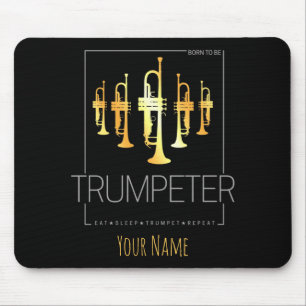 Tapis De Souris Trumpet né pour être trompette pour les musiciens