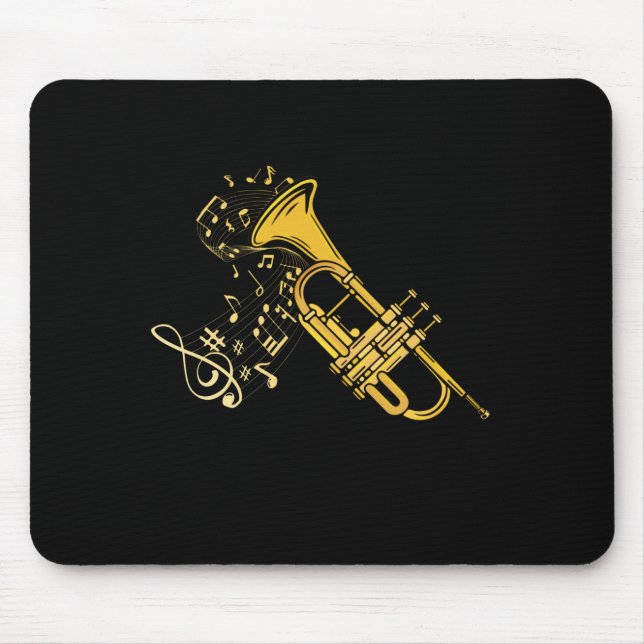 Tapis De Souris Trumpet Player Jazz Music Venin Big Band Trumpet (Devant)