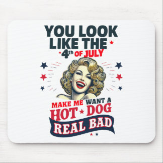 Tapis De Souris Tu As L'Air 4 juillet Ça Me Fait Vouloir Un Chien 
