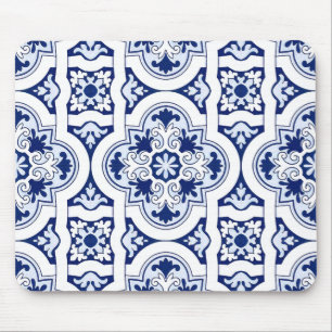 Tapis De Souris Tuile bleue portugaise