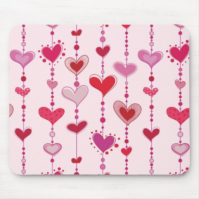 Tapis De Souris Tuiles de coeur (Devant)