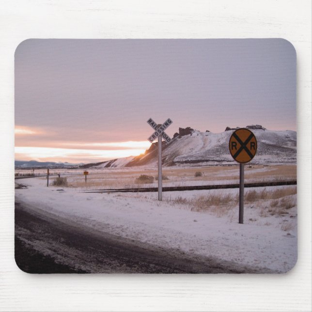 Tapis De Souris Tulelake, coucher du soleil d'hiver de la (Devant)
