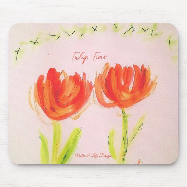 Tapis De Souris Tulip Mouse pad par Ariella & Lily, Zazzle (Devant)