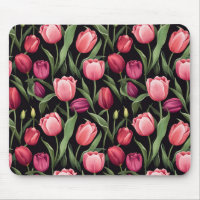 Tulipe florale rose et rouge