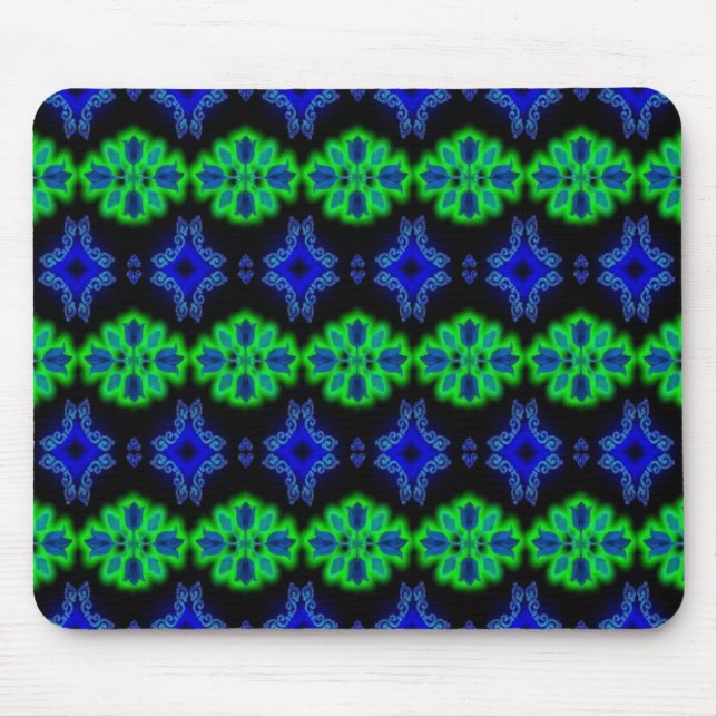 Tapis De Souris Tulipes Artdeco dans le style rétro (Devant)