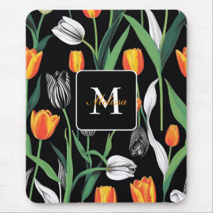 Tapis De Souris Tulipes artistiques graphiques en gras