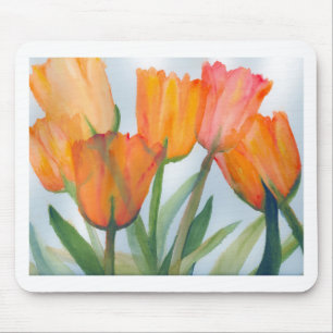 Tapis De Souris Tulipes d'agrumes orange