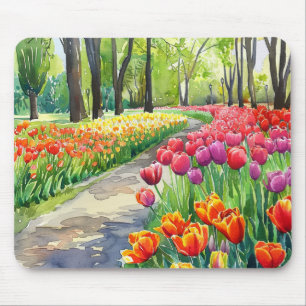 Tapis De Souris Tulipes dans le parc