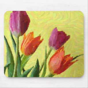Tapis de souris Tulipes Impressionnistes Vintage