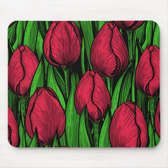 Tapis De Souris Tulipes rouges (Devant)