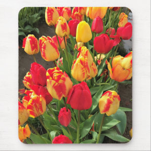 Tapis De Souris Tulipes rouges et jaunes