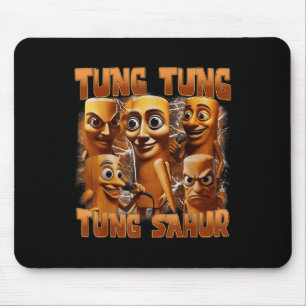Tapis De Souris Tung Tung Sahur drôle Italien Brainrot mème B
