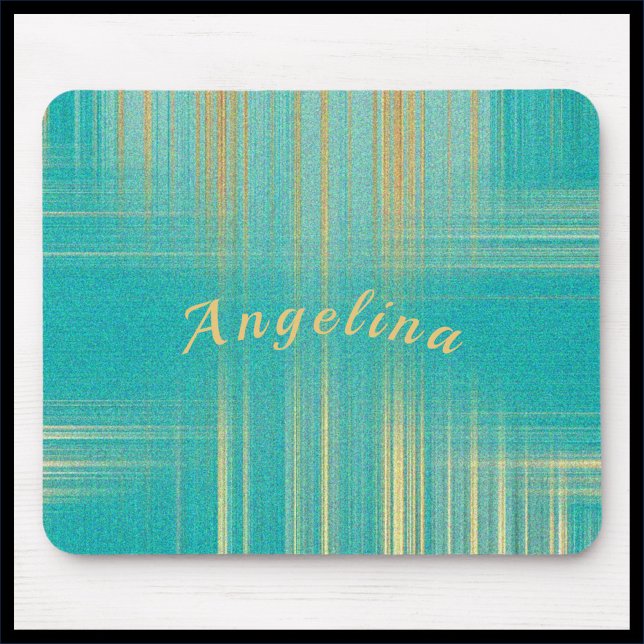 Tapis De Souris Turquoise et or moderne (Créateur téléchargé)