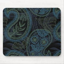 Turquoise romantique, bleu et vert Paisley