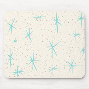 Tapis De Souris Turquoise Starbursts Mousepad d'âge d'espace