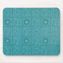 Tapis De Souris Turquoise Tile Motif (par William Morris)