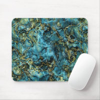Turquoise Turquoise Faux Gold Minerals Agate Motif