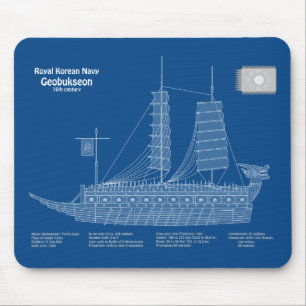 Tapis De Souris Turtle Ship Geobukseon - Plan d'expédition ABD