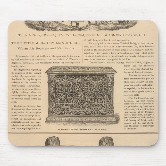 Tapis De Souris Tuttle et Bailey Manufacturing Company (Devant)