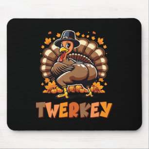 Tapis De Souris Twerkey Turquie pèlerin Casquette Danser Thanksgiv