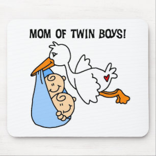 Tapis De Souris Twin Boys Maman-Stork Tshirts et cadeaux