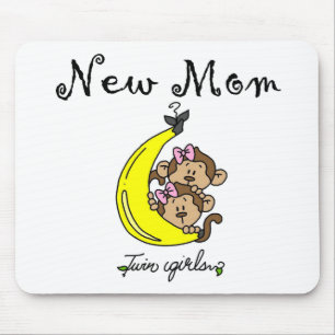 Tapis De Souris Twin Girls New Mom T-shirts et cadeaux
