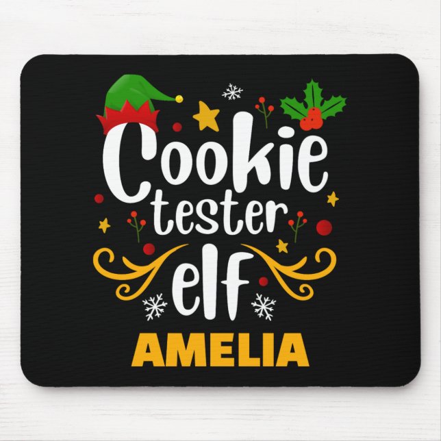 Tapis De Souris Tygraphy Cookie Tester Elf Family Matching  (Devant)