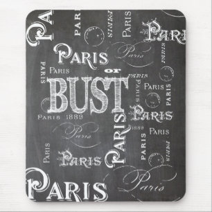 Tapis De Souris Typographie Calligraphie Paris France Tour Eiffel