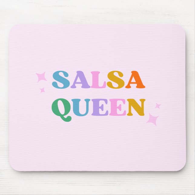 Tapis De Souris Typographie de danse salsa rétro moderne  (Devant)