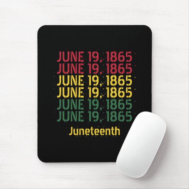 Tapis De Souris Typographie Histoire des Noirs 19 juin 1865 1865 (Avec souris)