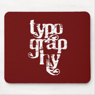 Tapis De Souris Typographie Mousepad