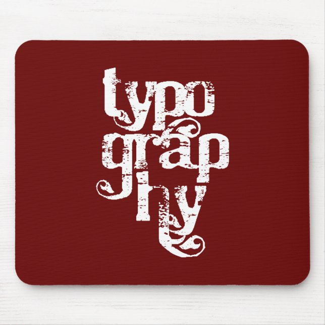 Tapis De Souris Typographie Mousepad (Devant)