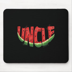 Tapis De Souris Typographie Oncle Pastèque - Fruit D'été Drôle